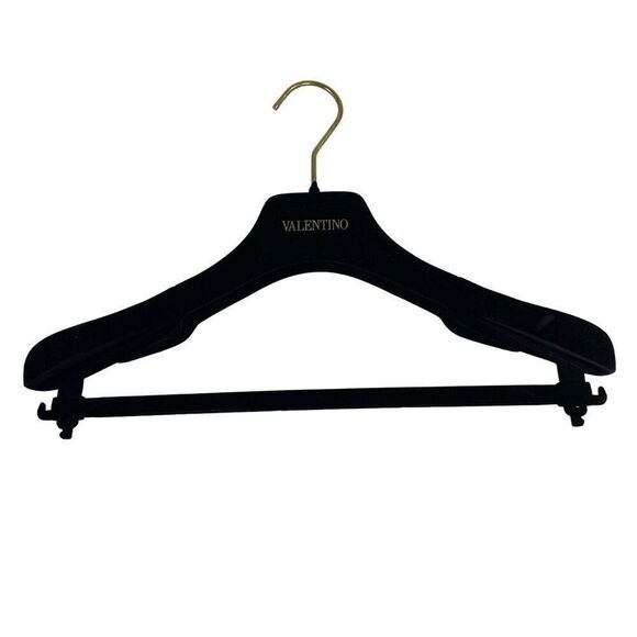 Valentino Black Velvet Suit Hanger Pants Shirt Dress Authentic Storage Closet - Picture 1 of 3